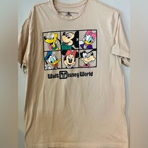 Disney Beige Graphic Tee with Yellow Accents